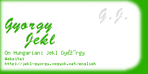 gyorgy jekl business card